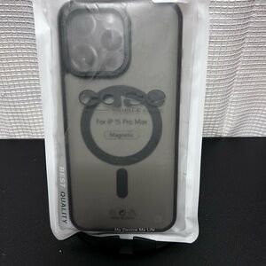 Case-Mate Clear Frosted Case for iPhone 15 Pro Max with Dark Ring Design